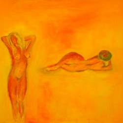 Auf der Wiese I  Acryl auf Leinwand I   50 x 60 I 2009