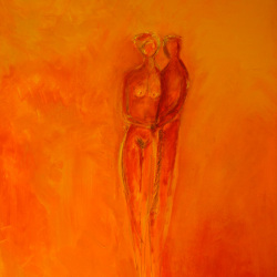 Das Paar - Mischtechnik auf Leinwand 70x50 I  2011 (verkauft)