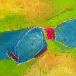 Caldera I I Azoren Zyklus I Mischtechnik auf Leinwand I 30x30 I 2021