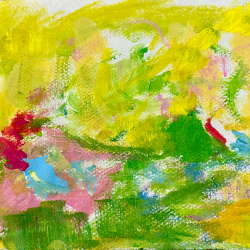 Skizze  Giardini_ grün.rosa I 20 x 30 I Mischtechnik auf Leinwand I 2023