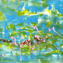 Skizze   Grenzen der Illusion _ 1 I 20 x 30 I  Mischtechnik auf Leinwand I 2023