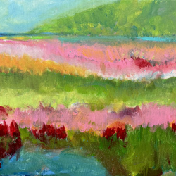 Farbenmeer der Natur _1 I 50x70 I Eitempera  auf Leinwand I 2025