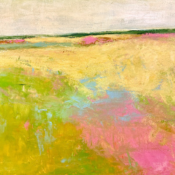 Die Ruhe vor dem Sturm ( Ukraine -Weizenfelder) I 50x70 I  Mischtechnik auf Leinwand I 2023