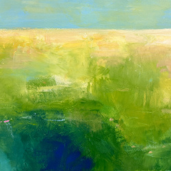 Die Tiefe des Raumes ( Ukraine -Weizenfelder) I 50x70 I  Mischtechnik auf Leinwand I 2023