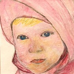 Emma -Katharina Valentina I  20x20 I Buntstifte auf Papier I 2018