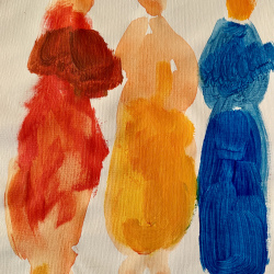 Skizze zu Geist der Erneuerung  I 40x30 I Acryl auf Leinwand I 2024