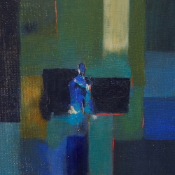 Die Bekundung - 30 x 30 Mischtechnik auf Leinwand 2011