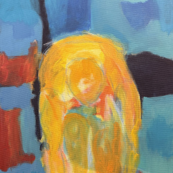 Wenn die Stille bebt I 70x50 I Mischtechnik auf Leinwand I 2026