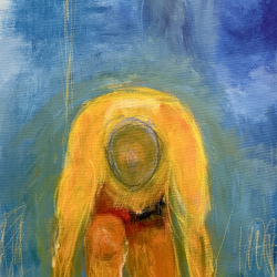 Im Moment davorI 70x50 I Mischtechnik auf Leinwand I 2026