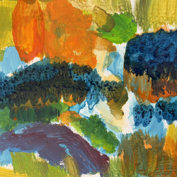 Alles im Jetzt I 20x30 I Mischtechnik auf Leinwand I 2026