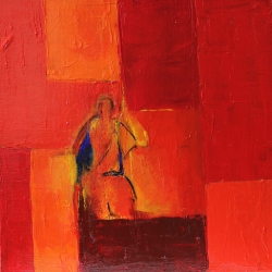 König Herodes - 30 x 30 Mischtechnik auf Leinwand 2011