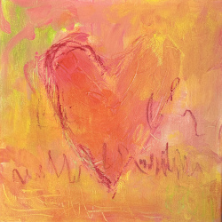 Herzlichkeiten I 30x30 I Mischtechnik auf Leinwand I 2025