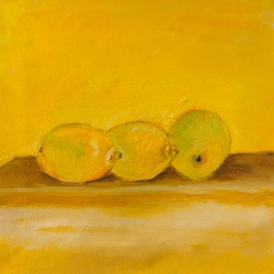 Drei Zitronen I Mischtechnik auf Leinwand I 30x30 I 2008